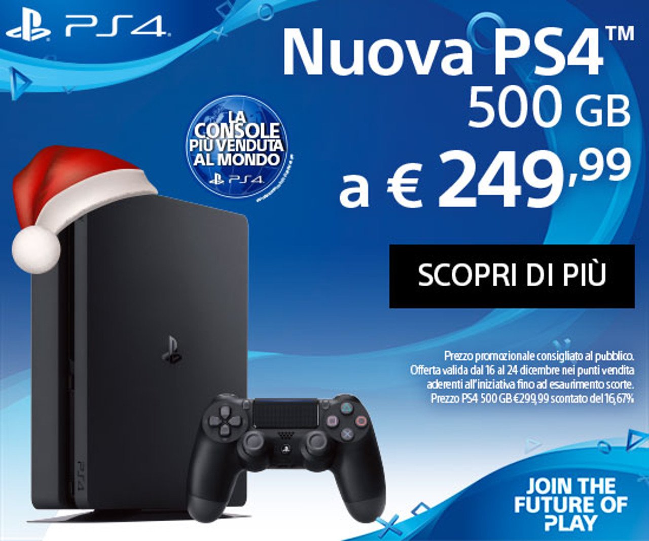 PlayStation 4 Slim 500 GB è in offerta a 249,99 €