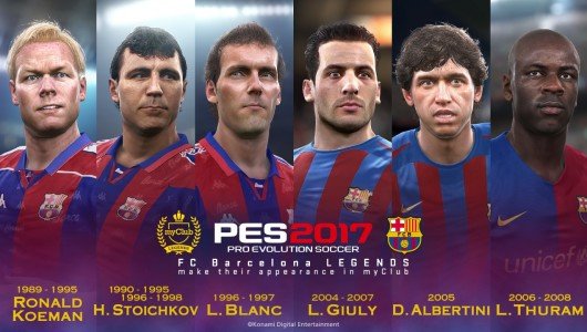 PES 2017 myClub si arricchisce delle leggende di Liverpool e Barcellona