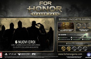 For Honor: nuovi eroi e Early Access con il Season Pass del gioco