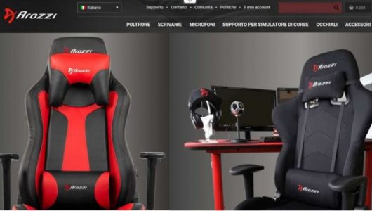 arozzi pro gaming gear sito web